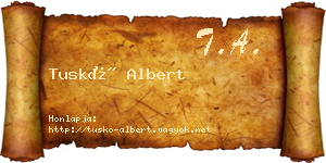 Tuskó Albert névjegykártya