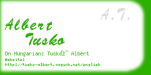 albert tusko business card